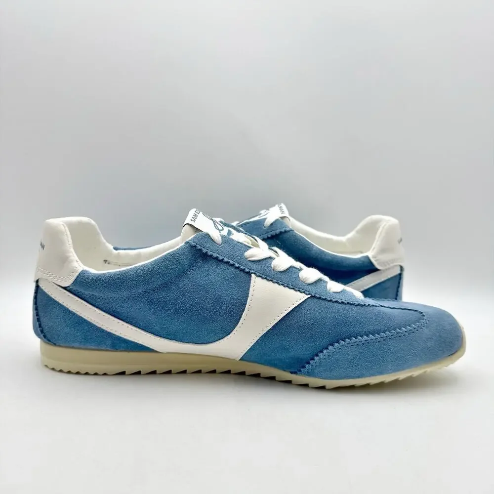 Sam Edelman Womens Isa Casual Sneaker US 11 Blue Suede Signature Collection NWOB
